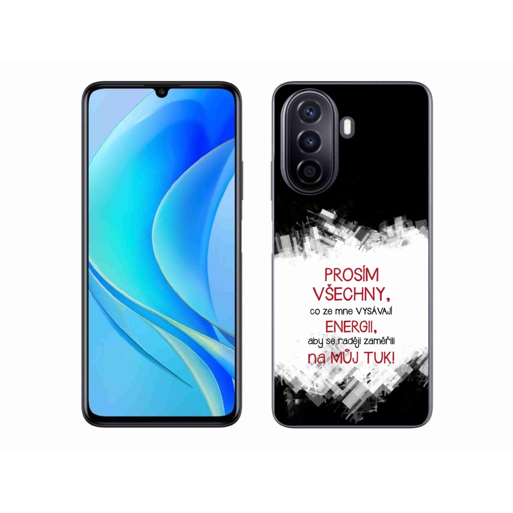 Gél borító mmCase a Huawei Nova Y70 készülékhez - vicces szöveg 1 piros