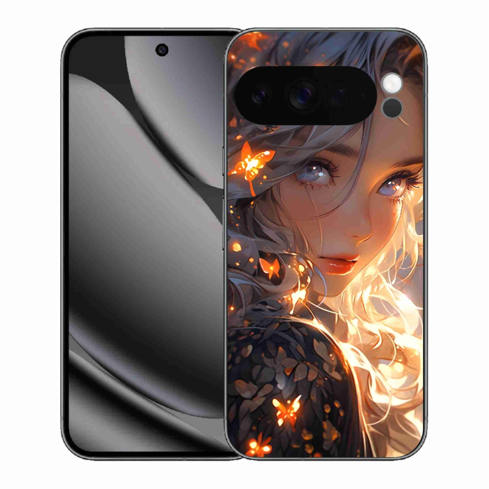 Gél borítás mmCase a Google Pixel 10 Pro XL-hez - lány és pillangók