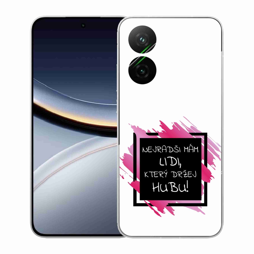 Gél borító mmCase a Xiaomi Poco F7 5G-hez - vicces szöveg 7 fekete-fehér háttérrel