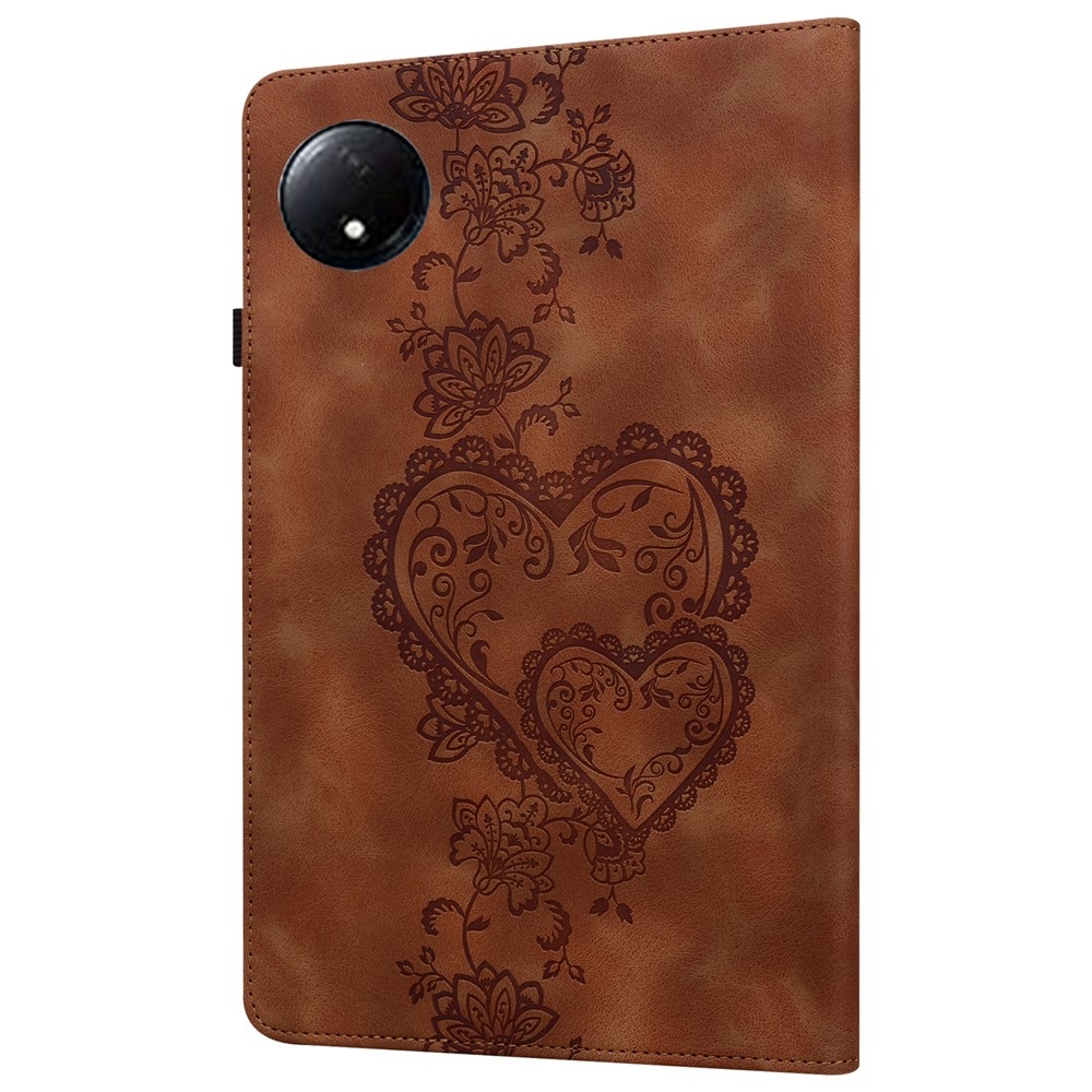 Szív záró tok Xiaomi Redmi Pad SE 8.7 tablethez - barna