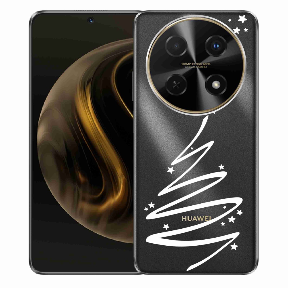 Gél borító mmCase a Huawei Nova 12i készülékhez - fehér fa átlátszó háttéren