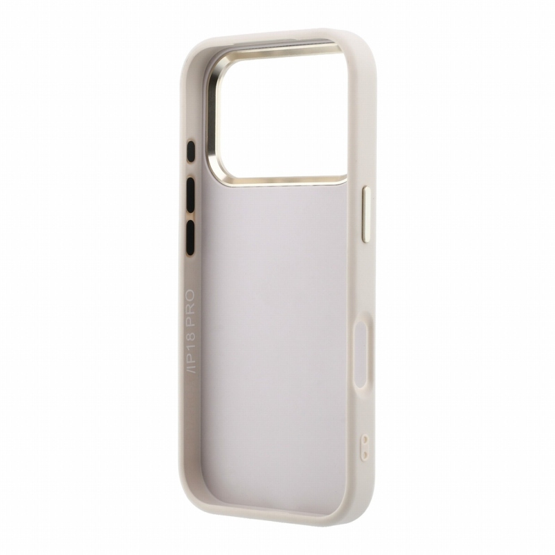 Guess PU 4G Resin Metal Logo hátsó tok iPhone 18 Pro-hoz, rózsaszín