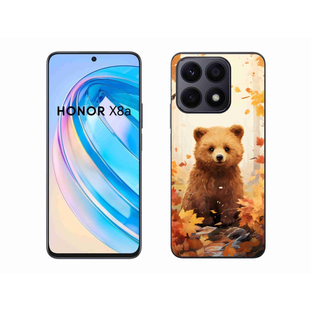 Zselés borítás mmCase a Honor X8a számára - medve az erdőben