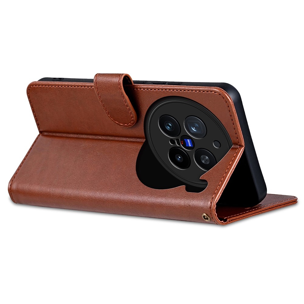 AZNS könyv tok a Vivo X200 Pro 5G készülékhez - barna