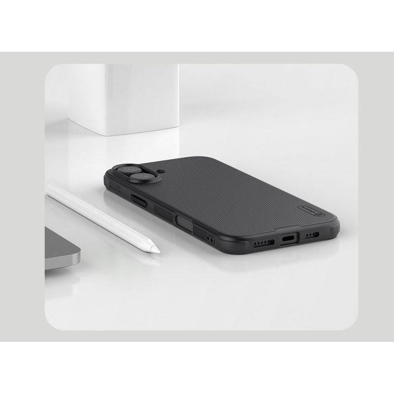 Nillkin Super Frosted PRO hátlap az Apple iPhone 16 készülékhez Fekete