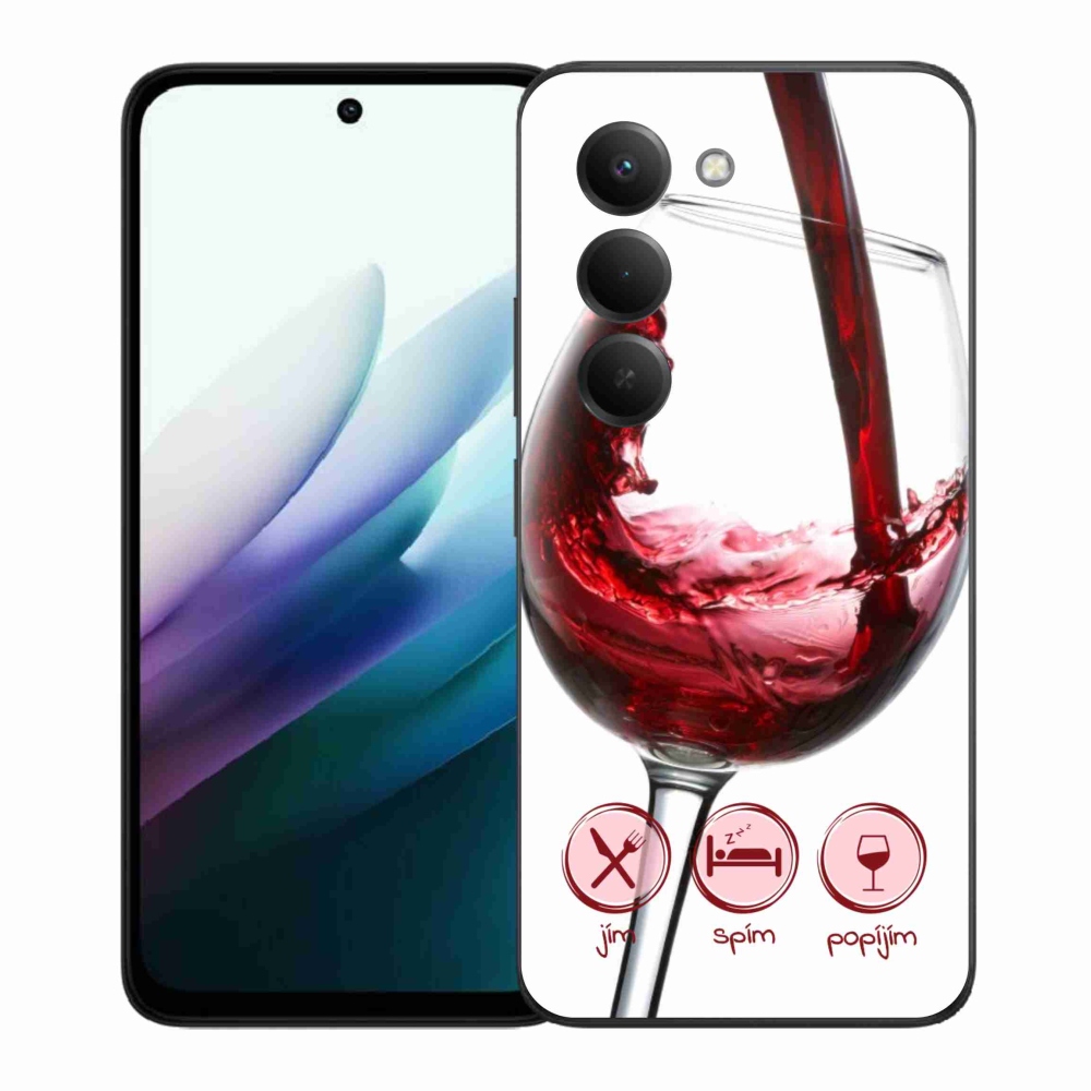 Gél borítás mmCase a Xiaomi Redmi 15 4G/5G (171mm) - borospohár piros