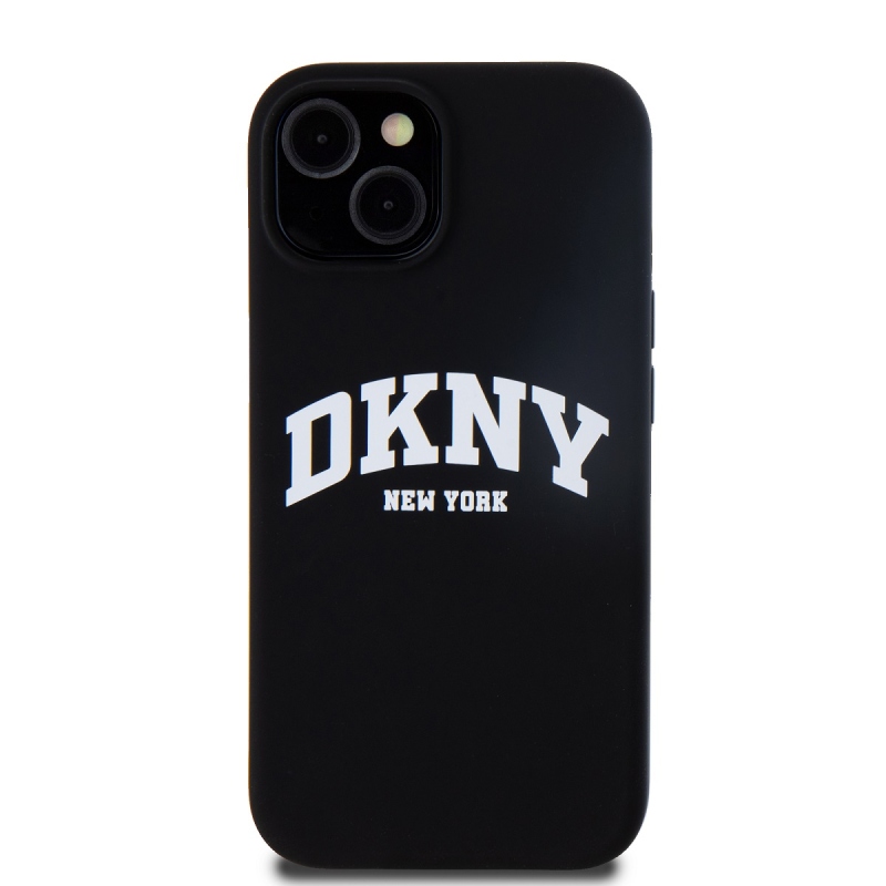 DKNY Liquid Silicone Arch Logo MagSafe hátlapi borító iPhone 11 készülékhez Fekete