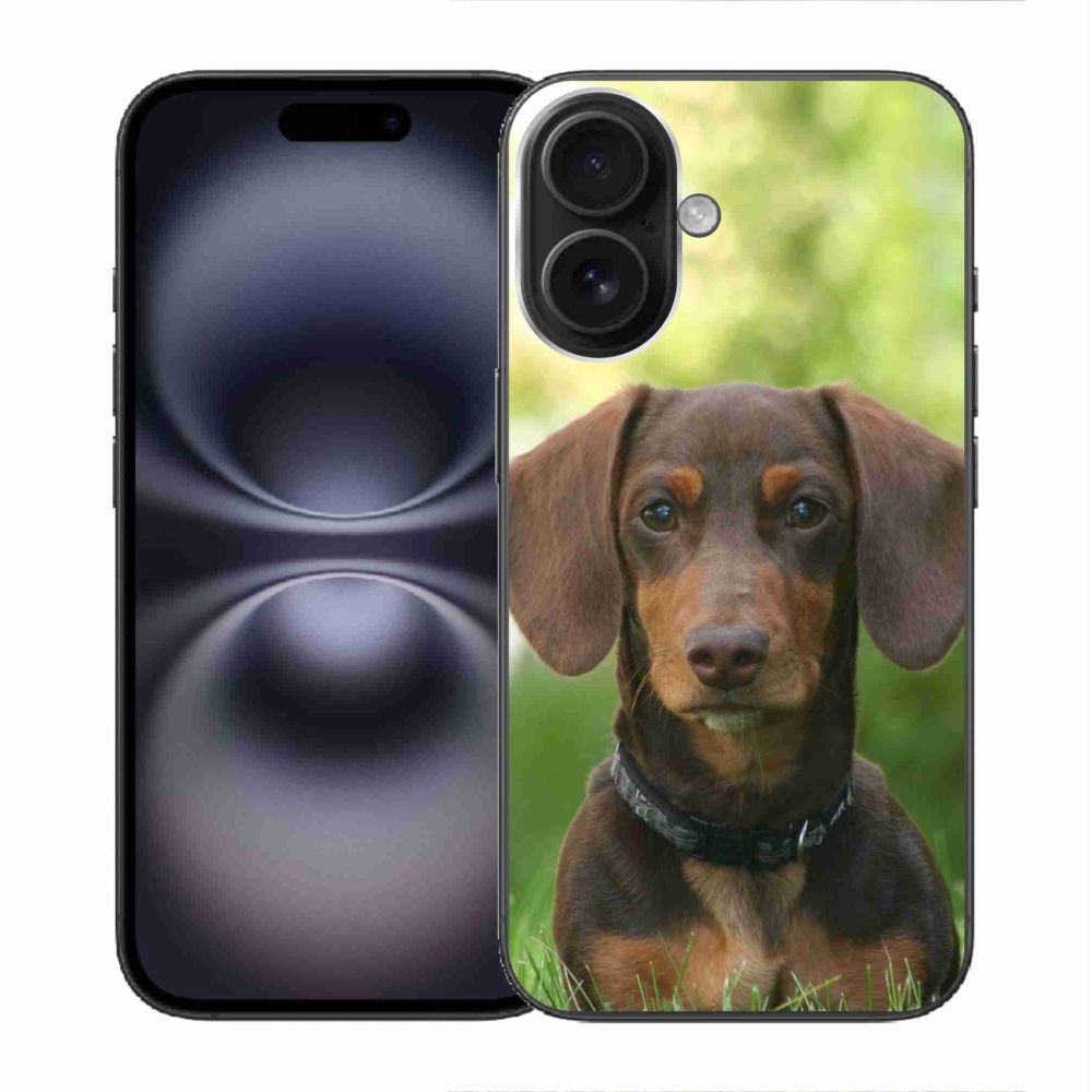 Gél tok mmCase iPhone 16 készülékhez - barna tacskó