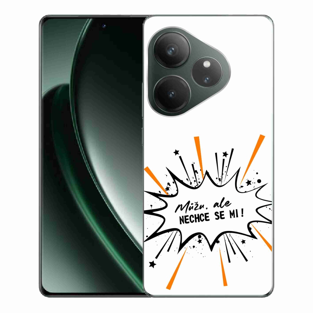 Gél borító mmCase a Realme GT 6 5G/GT 6T 5G számára - vicces szöveg 11 fehér háttér