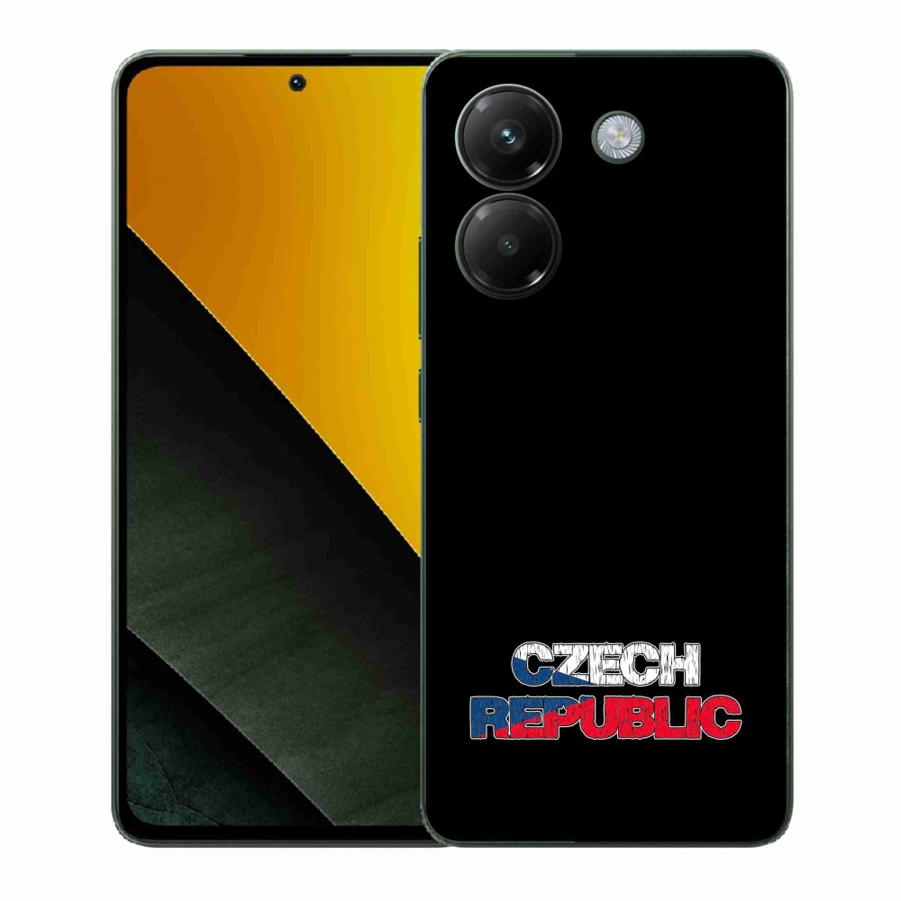 Gél borító mmCase a Xiaomi Poco M7 Pro 5G - Csehország fekete háttérhez