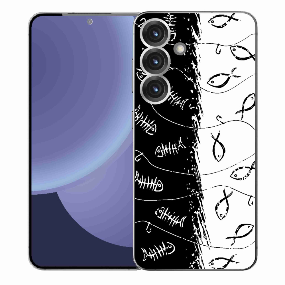 Zselés borító mmCase Samsung Galaxy S25+ - csontvázak és halak számára