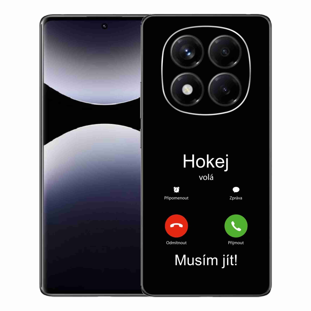 Gél borítás mmCase a Xiaomi Redmi Note 14 Pro - hoki hívások fekete háttérrel