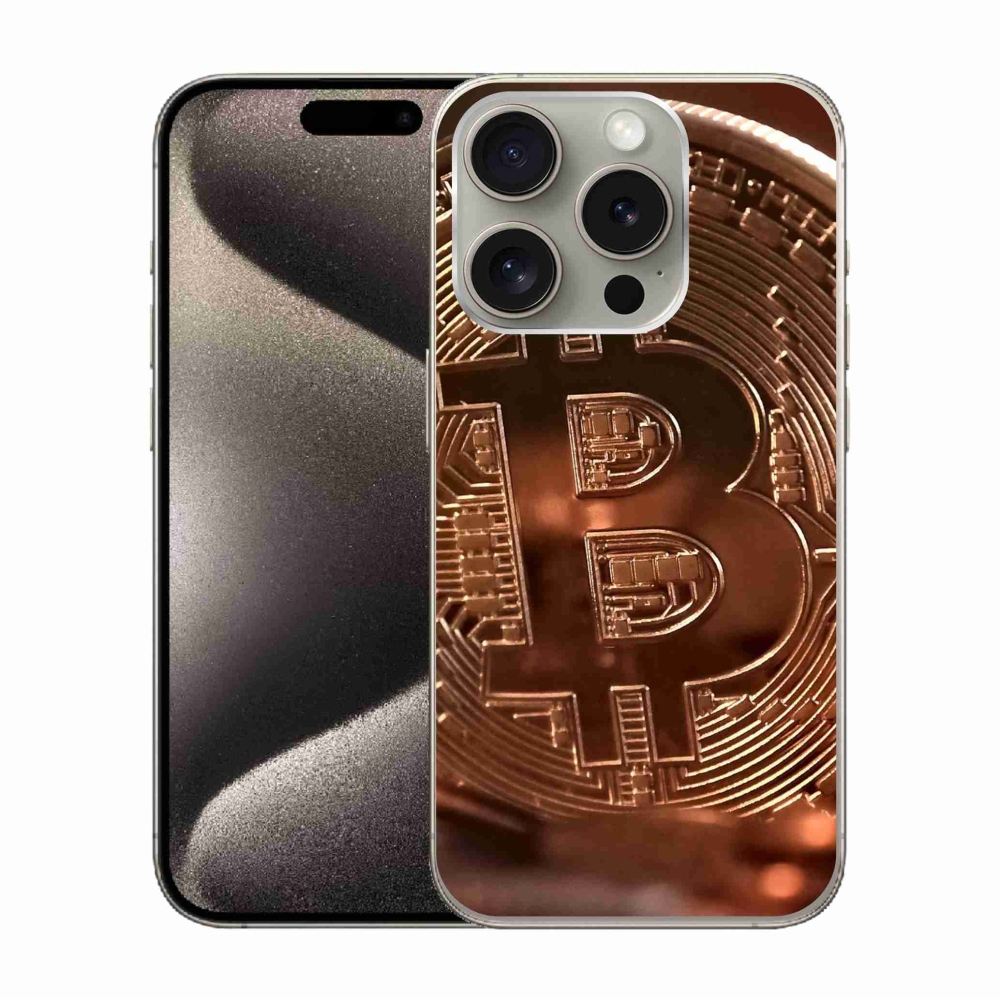 Gél borítás mmCase iPhone 15 Pro készülékhez - bitcoin