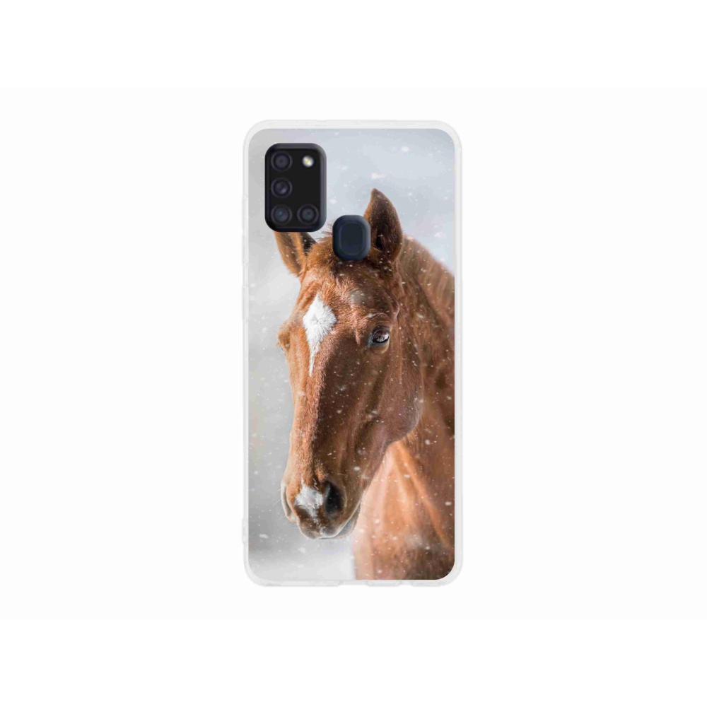 Zselés borítás mmCase Samsung Galaxy A21s - barna ló 2