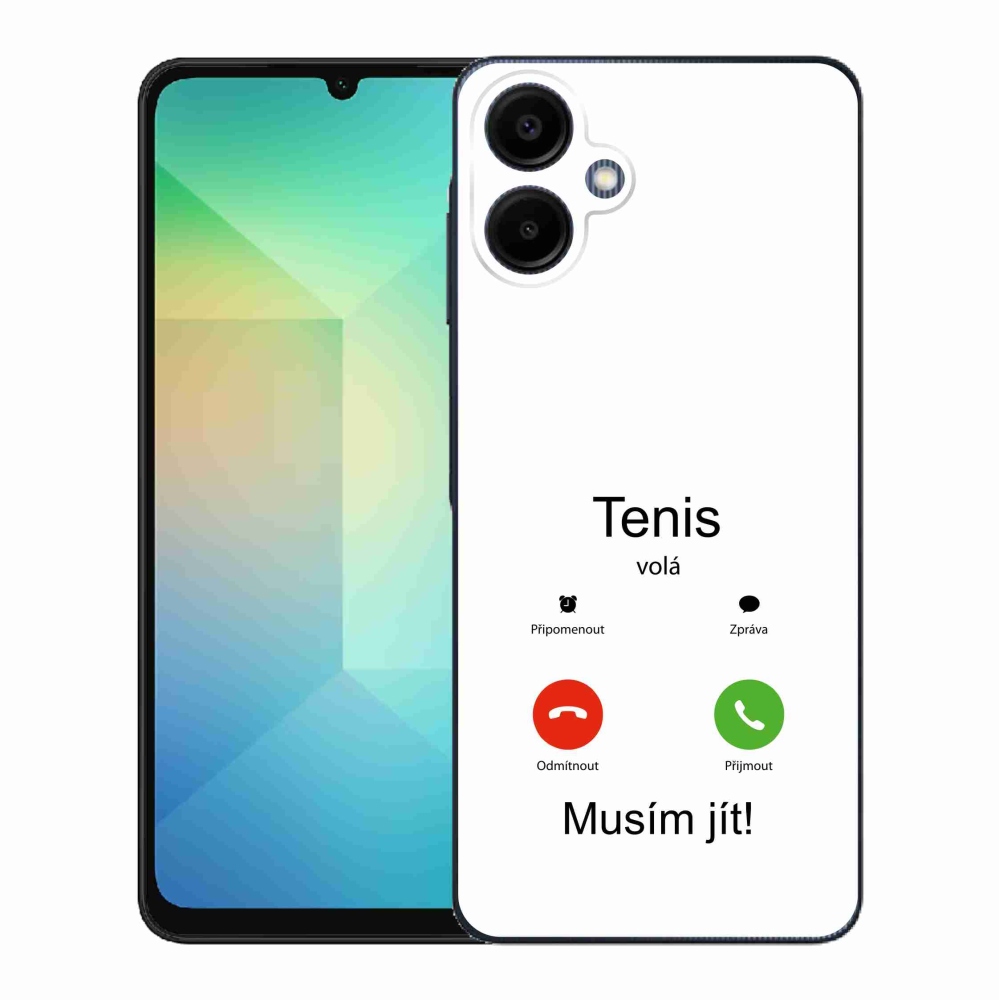 Gél borítás mmCase Samsung Galaxy A06 4G - tenisz hívások fehér háttérrel