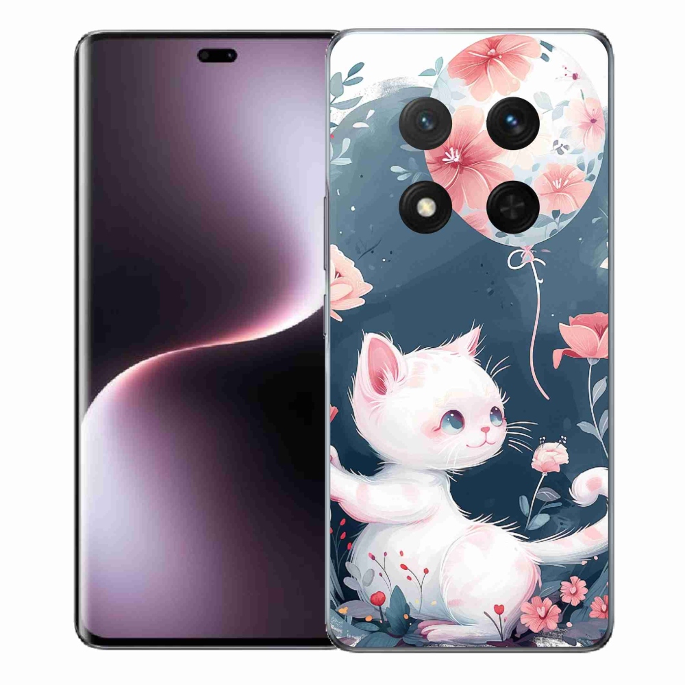 Gél borítás mmCase a Honor Magic 7 Lite 5G számára - cica lufival