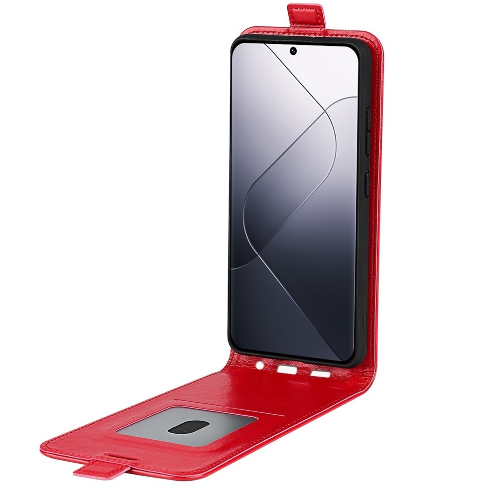 Függőleges könyvtáska a Xiaomi 14-hez - piros