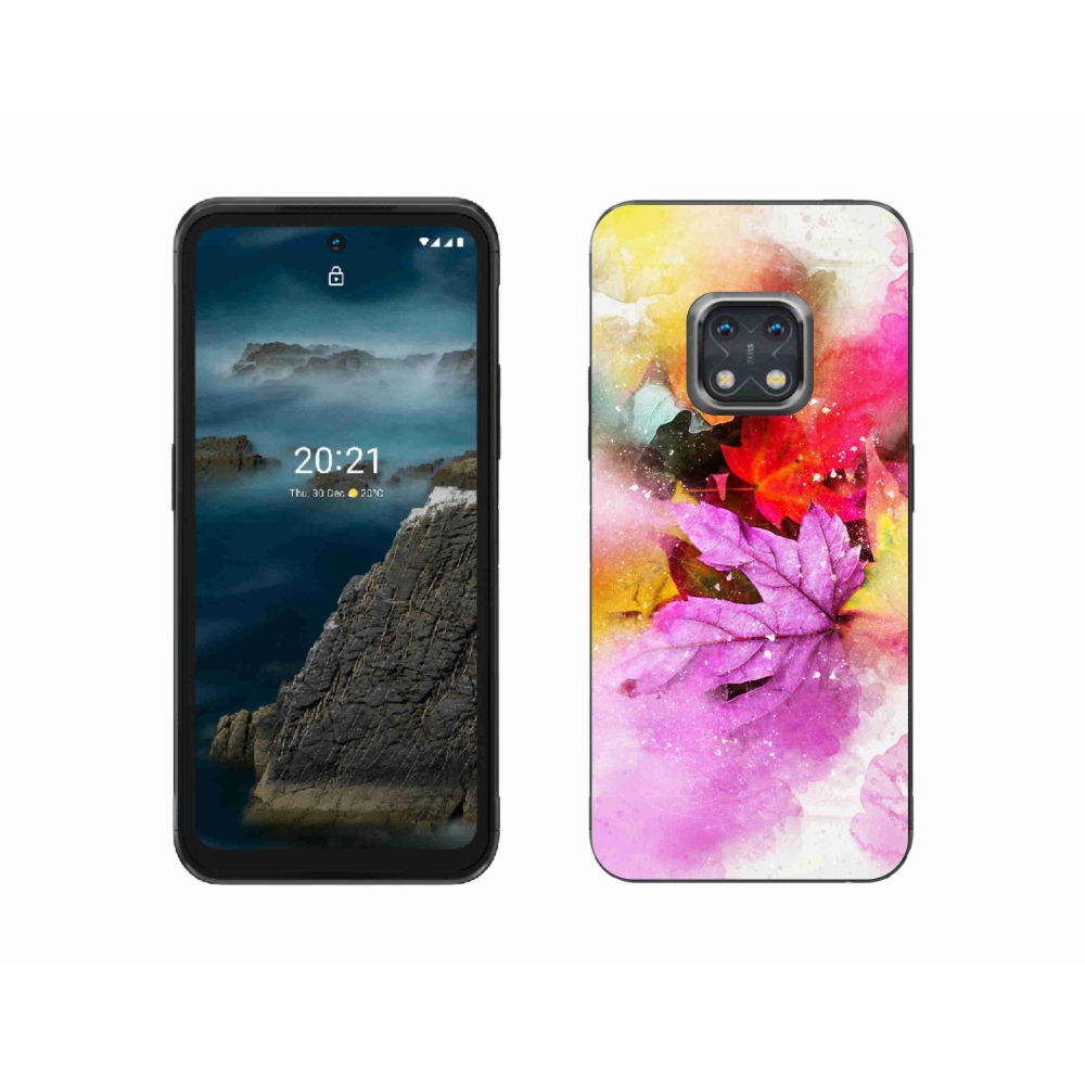 Zselés borítás mmCase a Nokia XR20 készülékhez - színes levelek