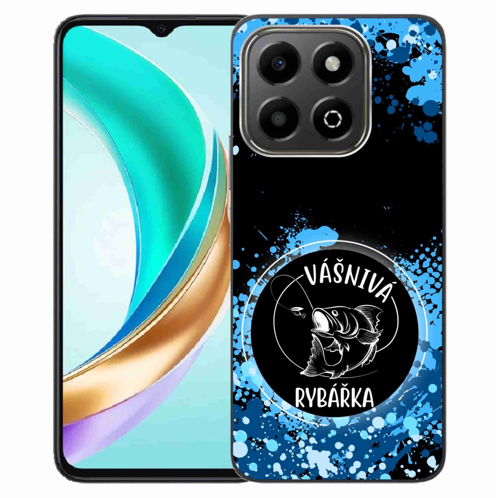 Gél borító mmCase a Honor X6b készülékhez - szenvedélyes halásznő fekete háttérrel