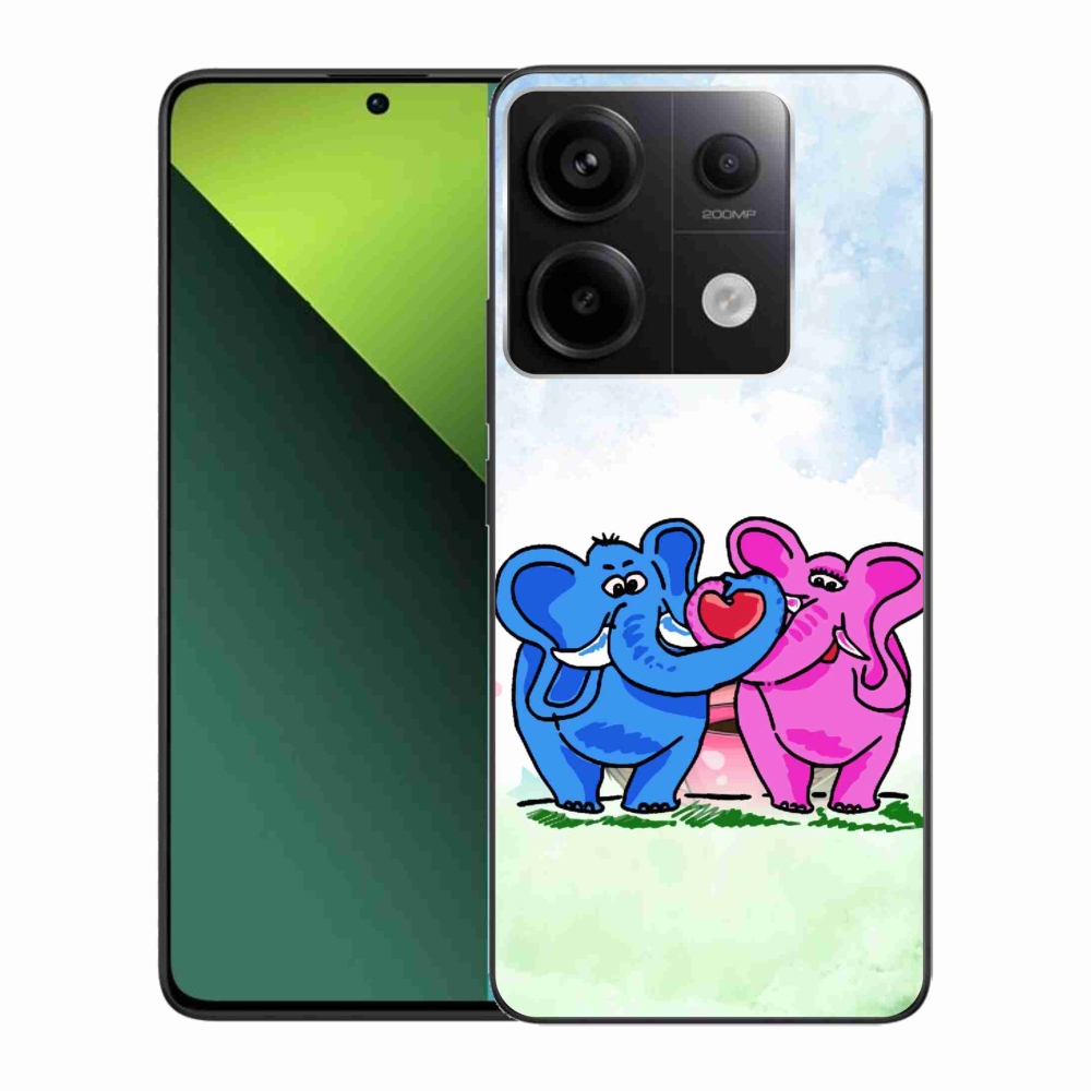 Gél borítás mmCase a Xiaomi Redmi Note 13 Pro 5G/Poco X6 5G számára - szerelmes elefántok