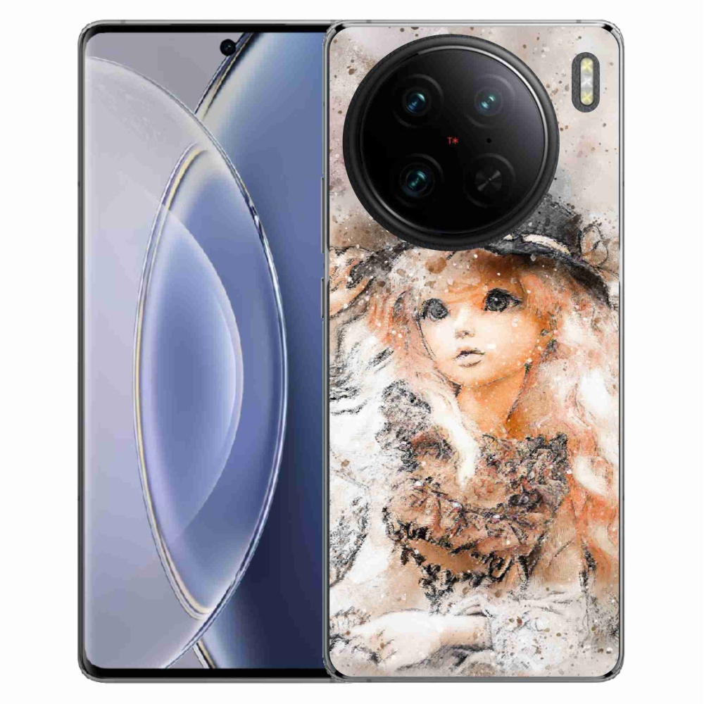 Gél borítás mmCase a Vivo X90 Pro készülékhez - lány sapkával