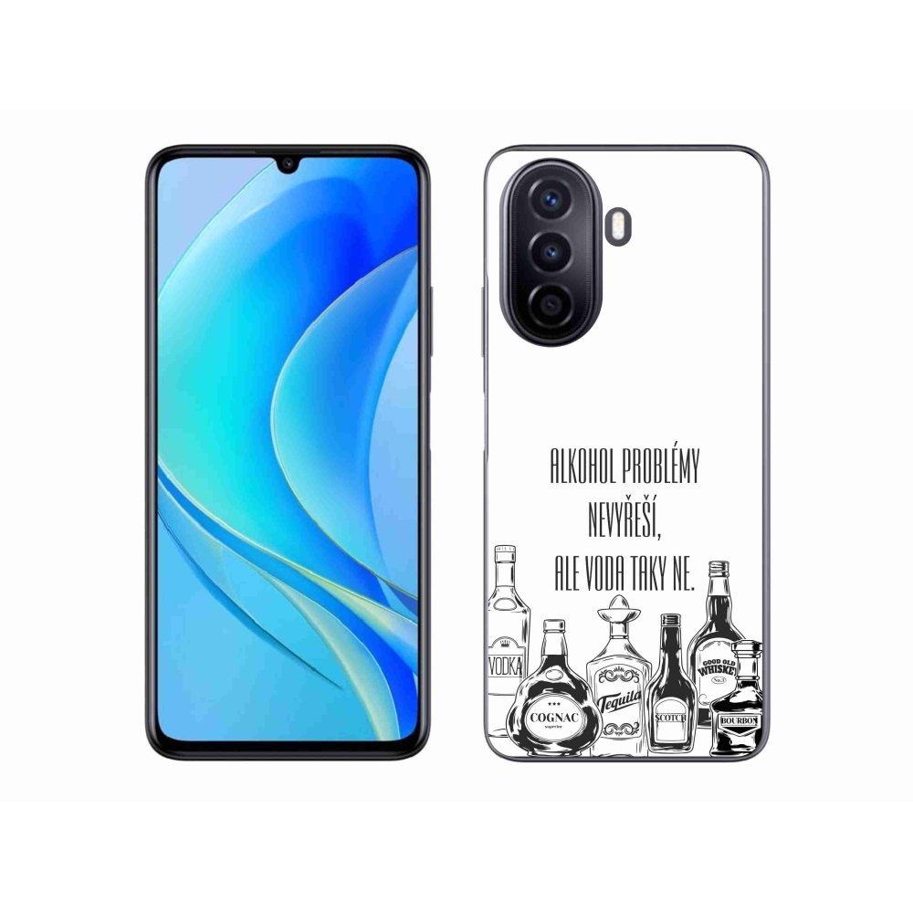 Gél borító mmCase a Huawei Nova Y70-hez - vicces szöveg fehér háttérrel
