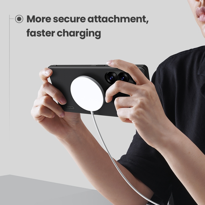 Nillkin Super Frosted PRO mágneses hátlap a Samsung Galaxy S25 Ultra Fekete készülékhez