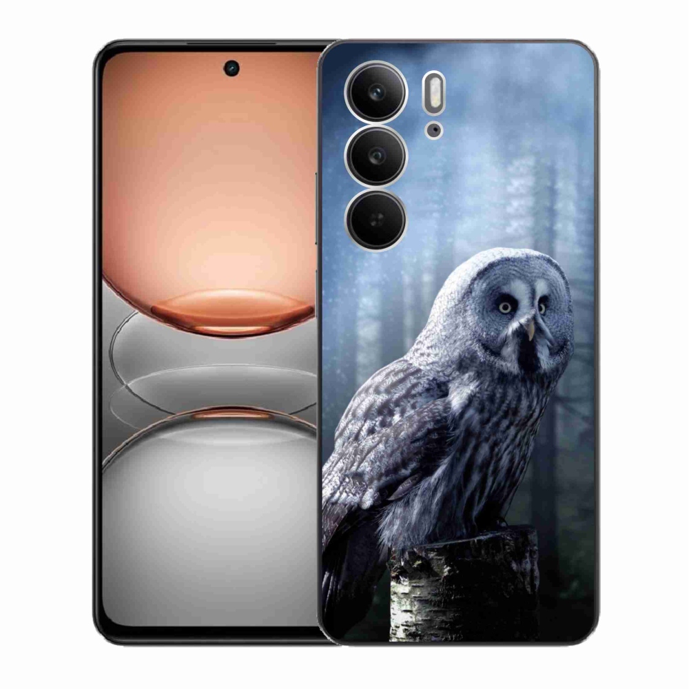 Zselés borító mmCase a Realme C75 készülékhez - bagoly