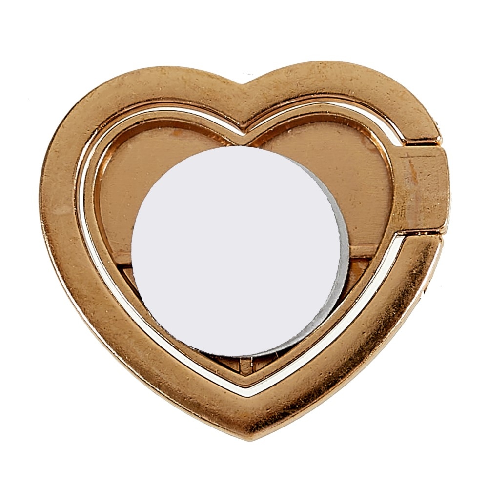 Szív tükör ujjtartó mobiltelefonhoz - arany