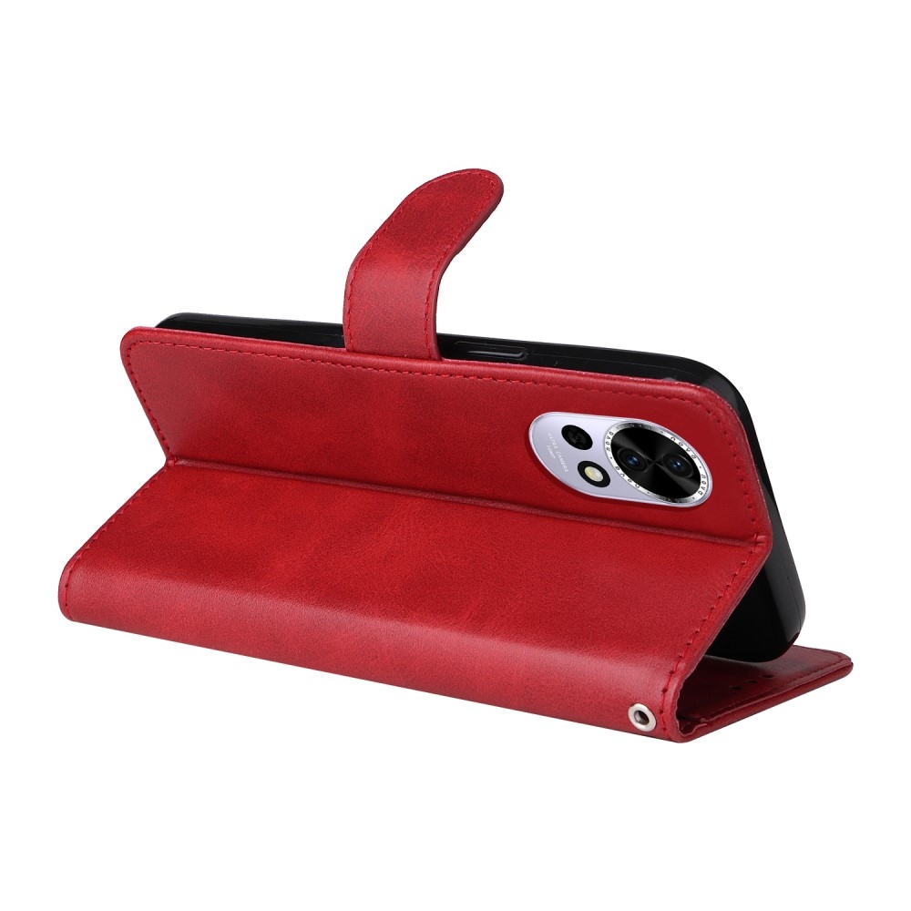 Vérrögök könyv tok Huawei Nova 13 5G-hez - piros