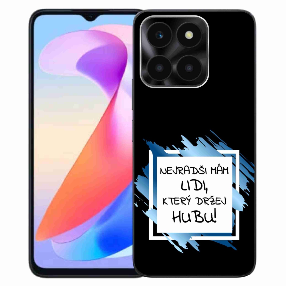 Gél borító mmCase a Honor X6a készülékhez - vicces szöveg 7 fehér és fekete háttérrel