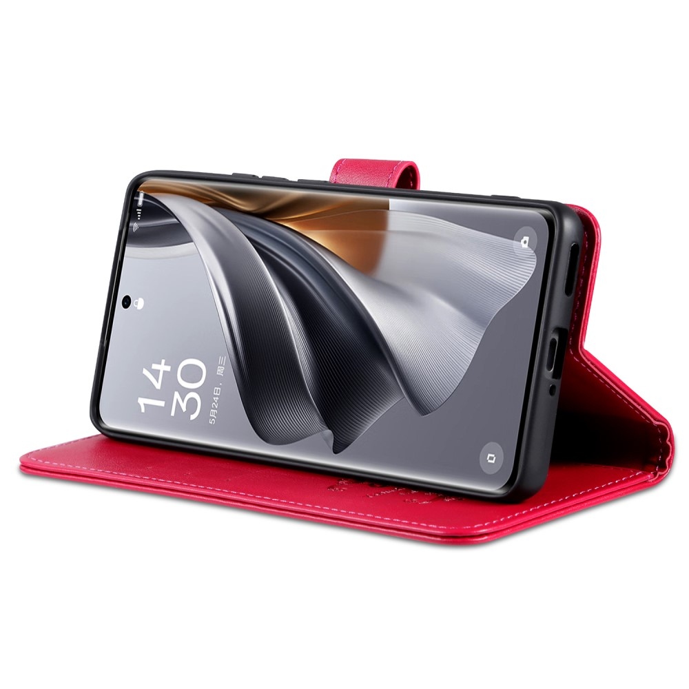 AZNS könyv tok a Xiaomi Redmi Note 14 Pro 5G/Poco X7 5G számára - piros színű