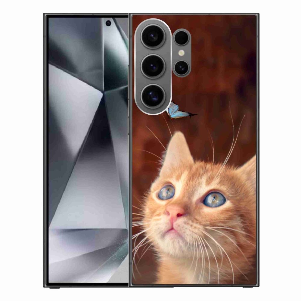 Gél borítás mmCase Samsung Galaxy S24 Ultra készülékhez - pillangó és cica