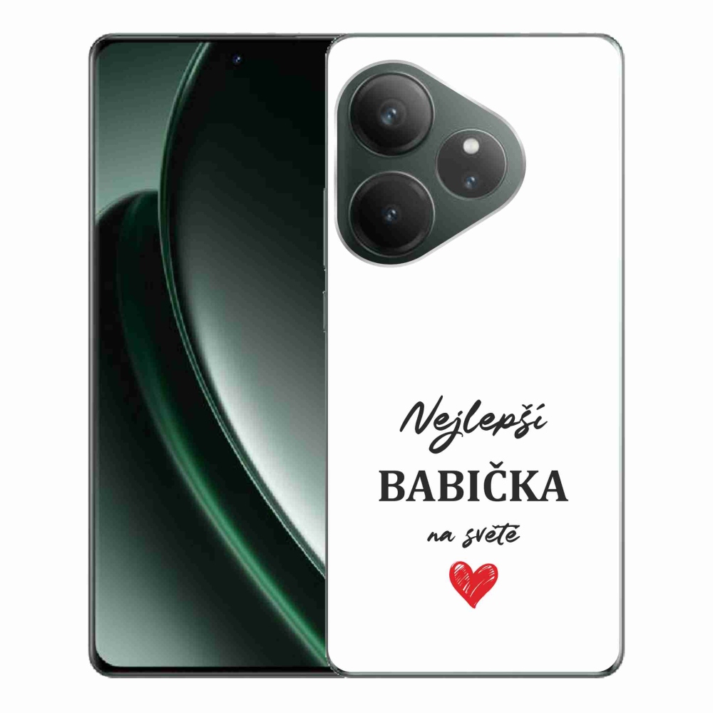 Gél borítás mmCase a Realme GT 6 5G/GT 6T 5G - Best Grandma 1 fehér háttérrel