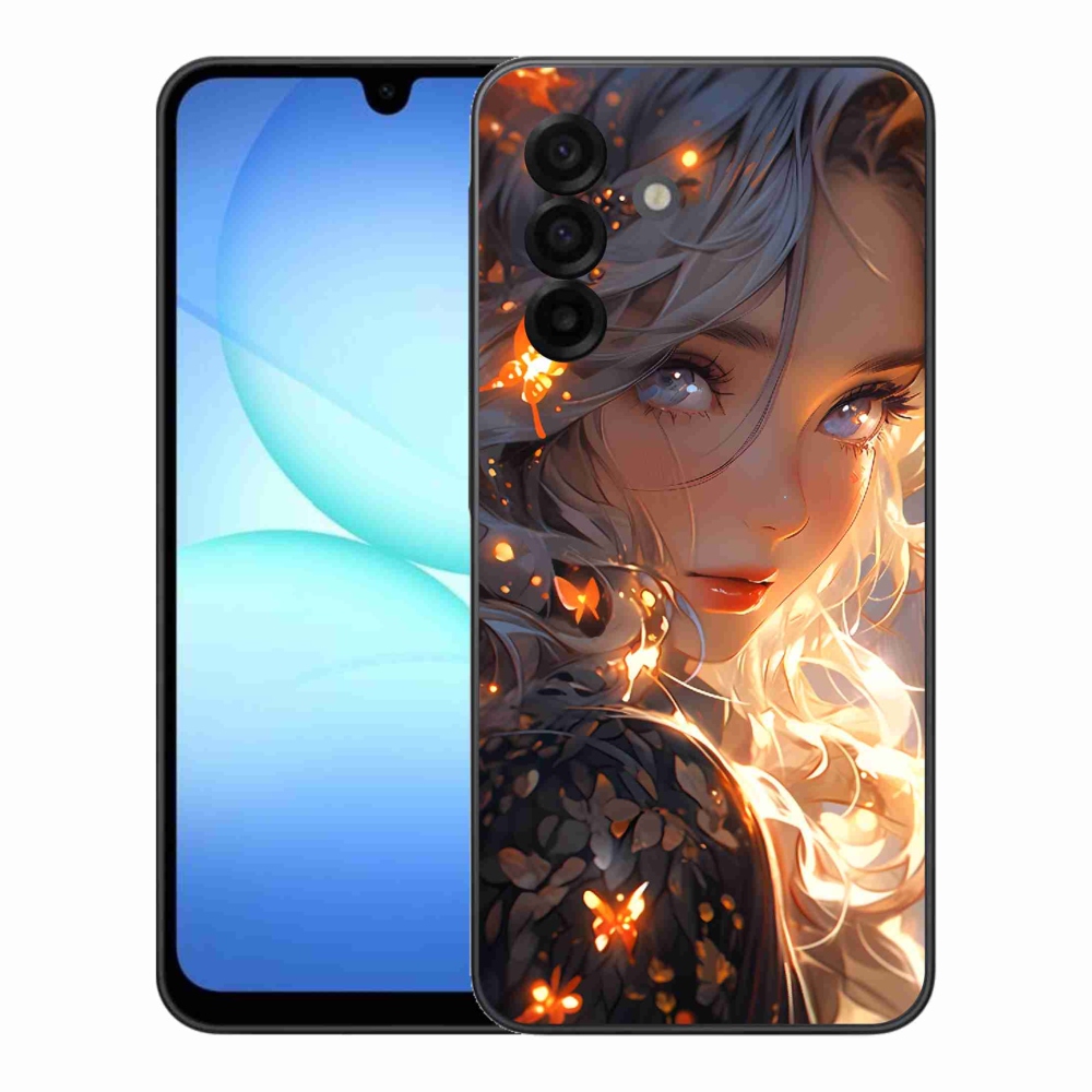 Gél borítás mmCase Samsung Galaxy A17 4G/5G - lány és pillangók