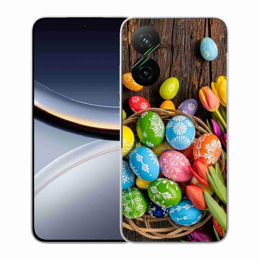 Gél borítás mmCase a Xiaomi Poco F7 5G számára - Húsvéti tojások