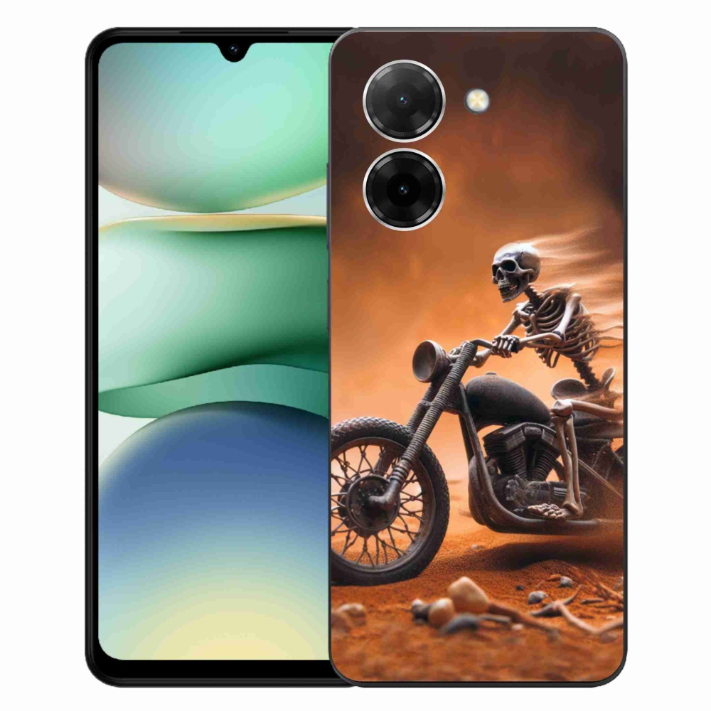 Gél borító mmCase a Xiaomi Redmi A5 (171.7x77.8x8.3mm) - csontváz egy motorkerékpáron