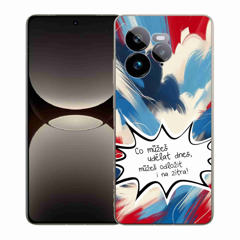 Gél borító mmCase a Realme GT 7 Pro 5G készülékhez - vicces szöveg 9 fehér háttér