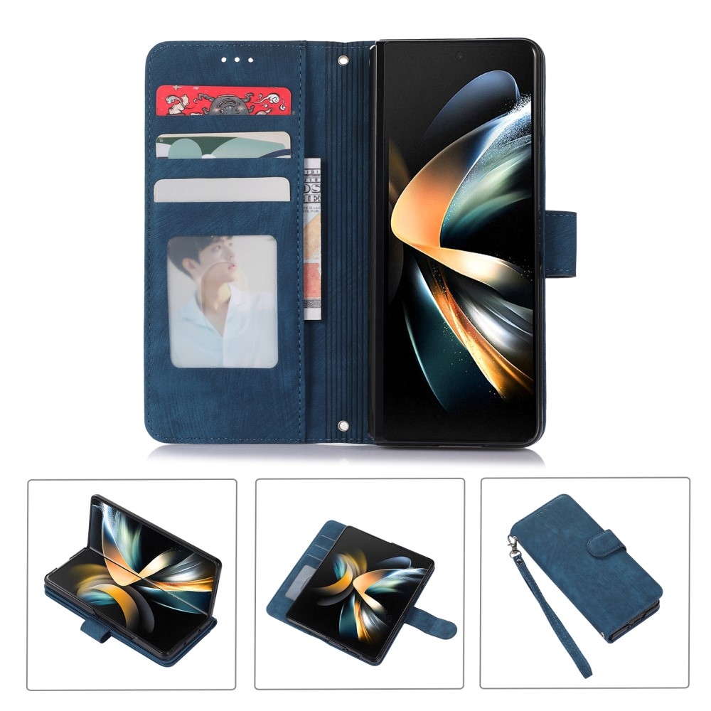 Tárcás könyv tok Samsung Galaxy Z Fold5 5G - kék