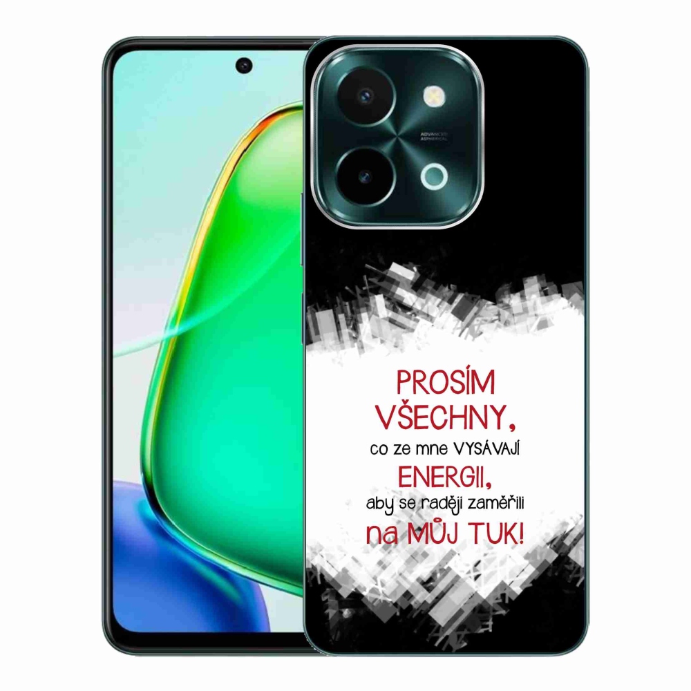 Zselés borító mmCase a Vivo Y28-hoz - vicces szöveg 1 piros