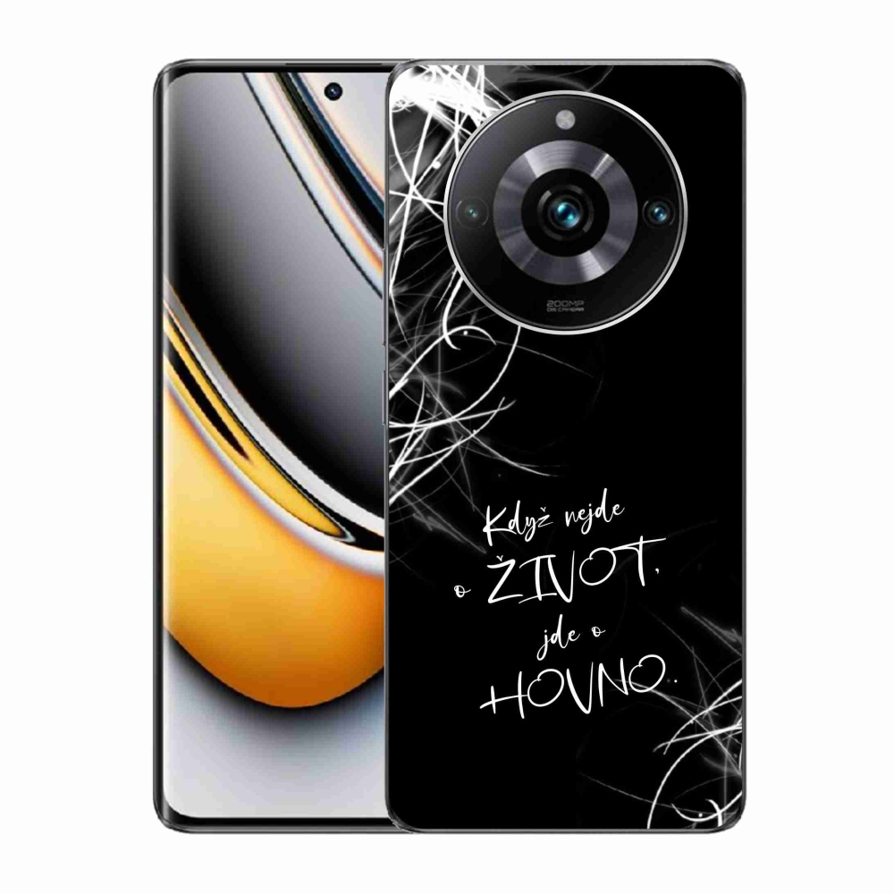 Gél borító mmCase a Realme 11 Pro/11 Pro+ készülékhez - vicces szöveg 16 fekete háttér