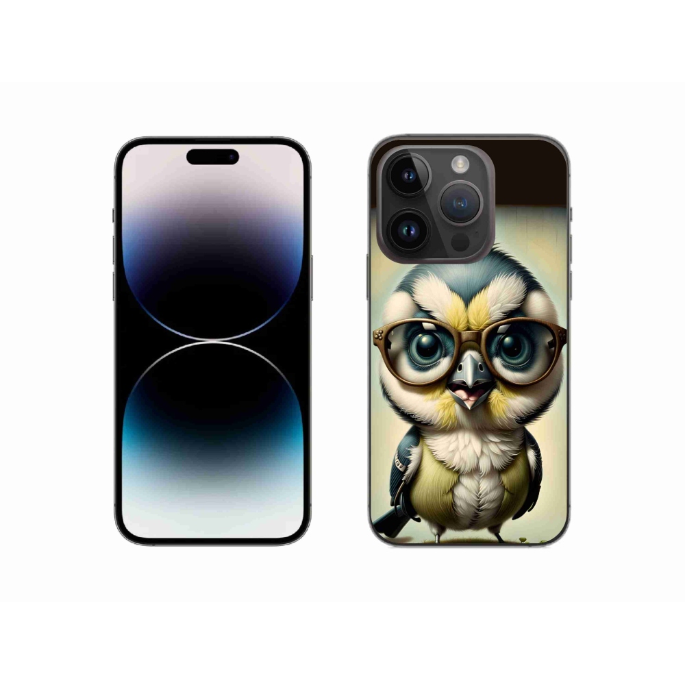 Zselés borítás mmCase iPhone 14 Pro készülékhez - kölyök szemüveggel