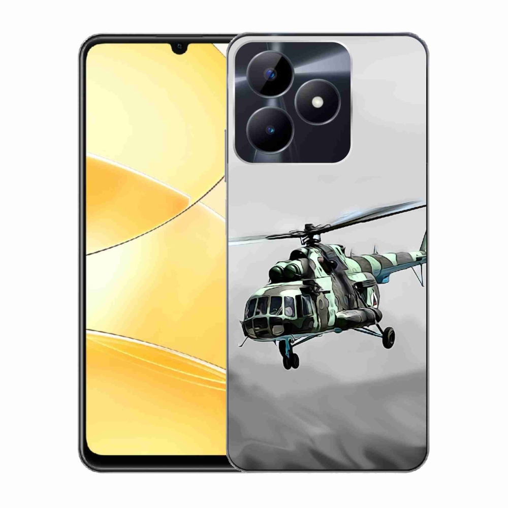Zselés borítás mmCase a Realme C51/C53 készülékhez - katonai helikopter