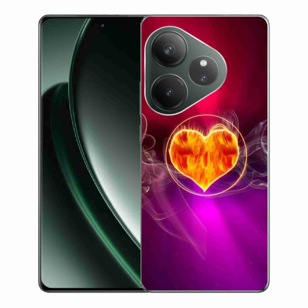 Gél borítás mmCase a Realme GT 6 5G/GT 6T 5G számára - tüzes szív