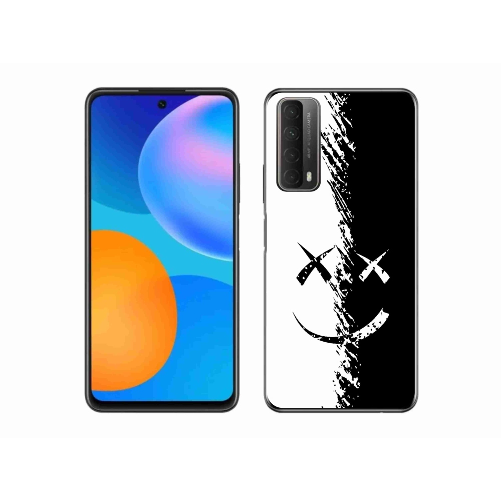 Gél borító mmCase a Huawei P Smart (2021) - fekete-fehér mosolygóhoz