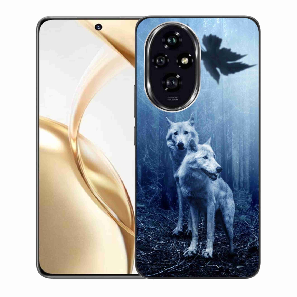 Zselés borítás mmCase a Honor 200 5G számára - farkasok az erdőben