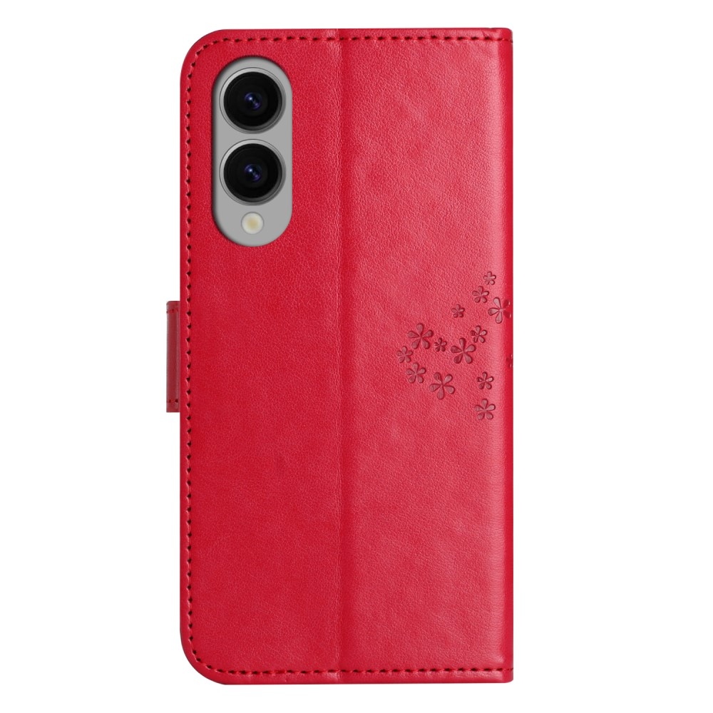 Fa könyv tok Samsung Galaxy S25 Edge készülékhez - piros