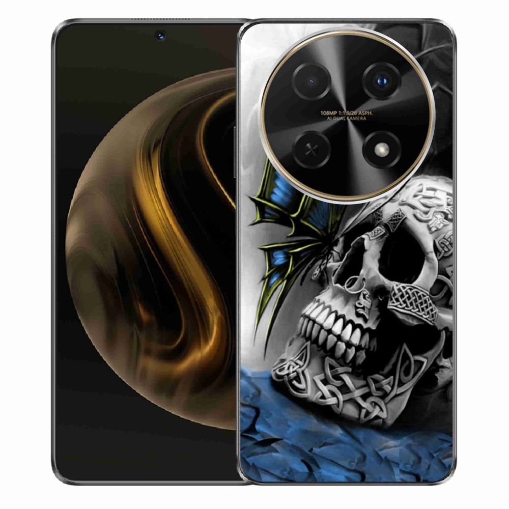 Gél borítás mmCase a Huawei Nova 12i készülékhez - pillangó és koponya