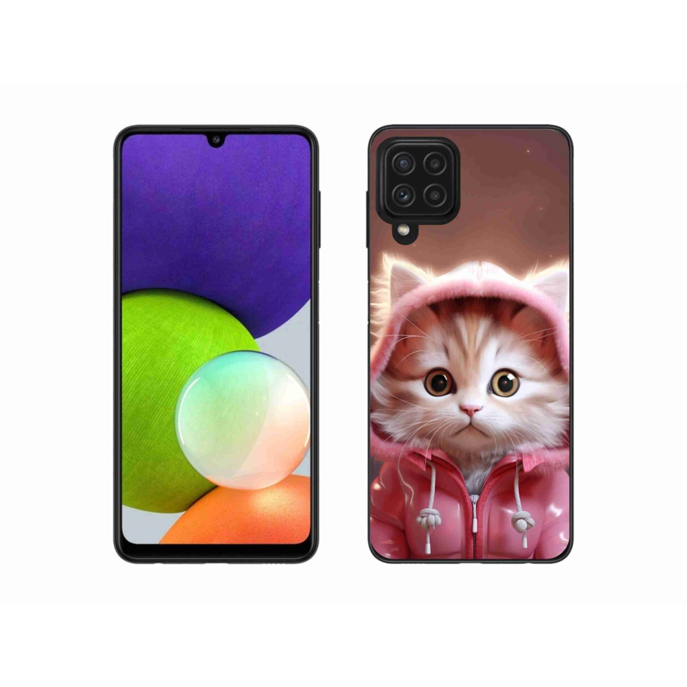Gél borítás mmCase Samsung Galaxy A22 4G - aranyos cica 3