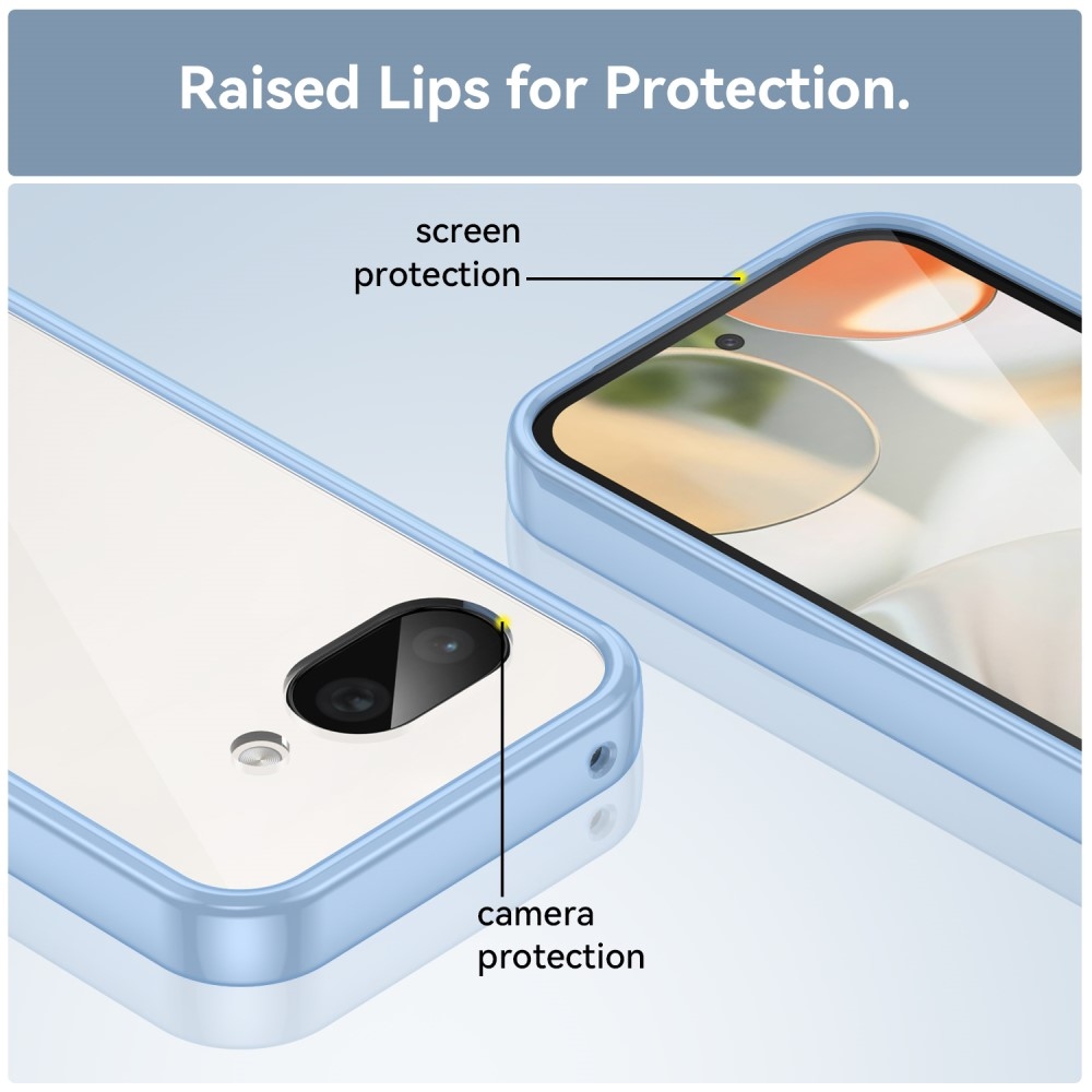 Gél tok kemény hátlappal a Google Pixel 9a készülékhez - kék